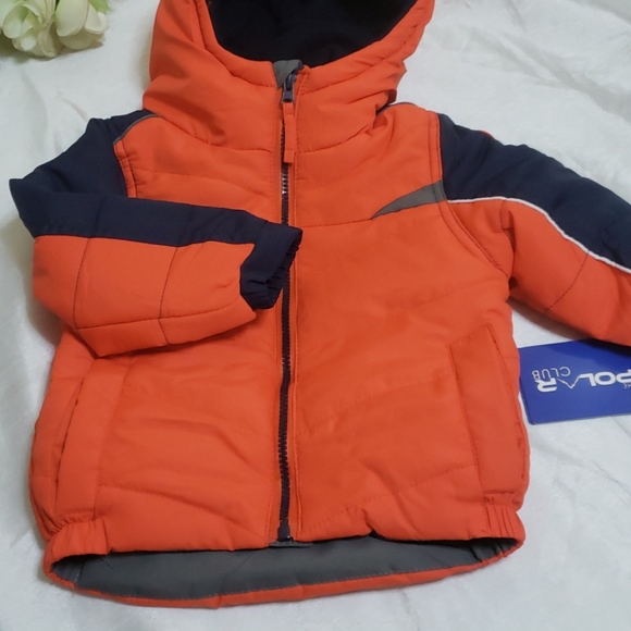 The Polar Club Orange Boy's  Hoodie Coat Size 2T - Picture 2 of 7
